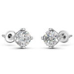 Load image into Gallery viewer, Haira Round Solitaire Diamond stud Earring
