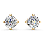 Load image into Gallery viewer, Haira Round Solitaire Diamond stud Earring
