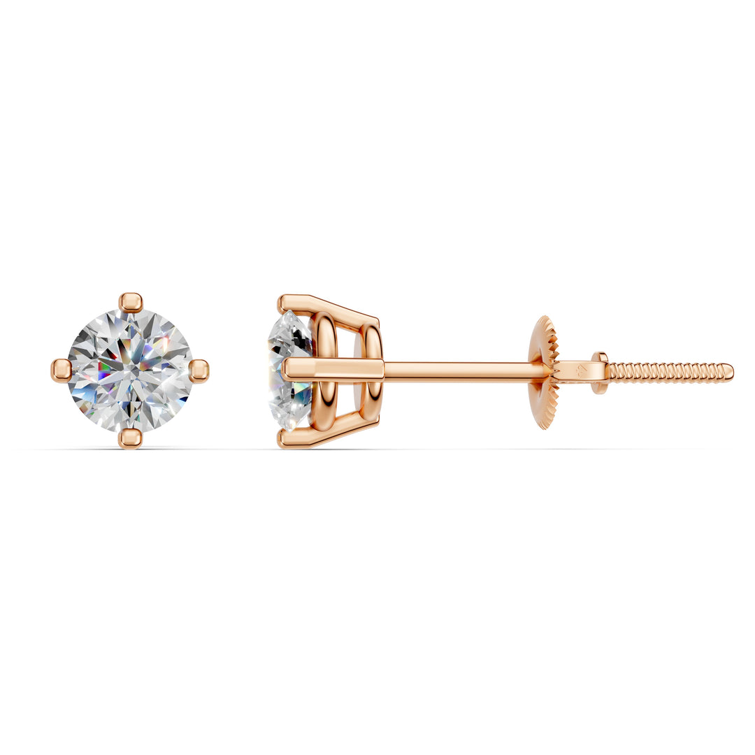 Haara Round Solitaire Diamond stud Earring