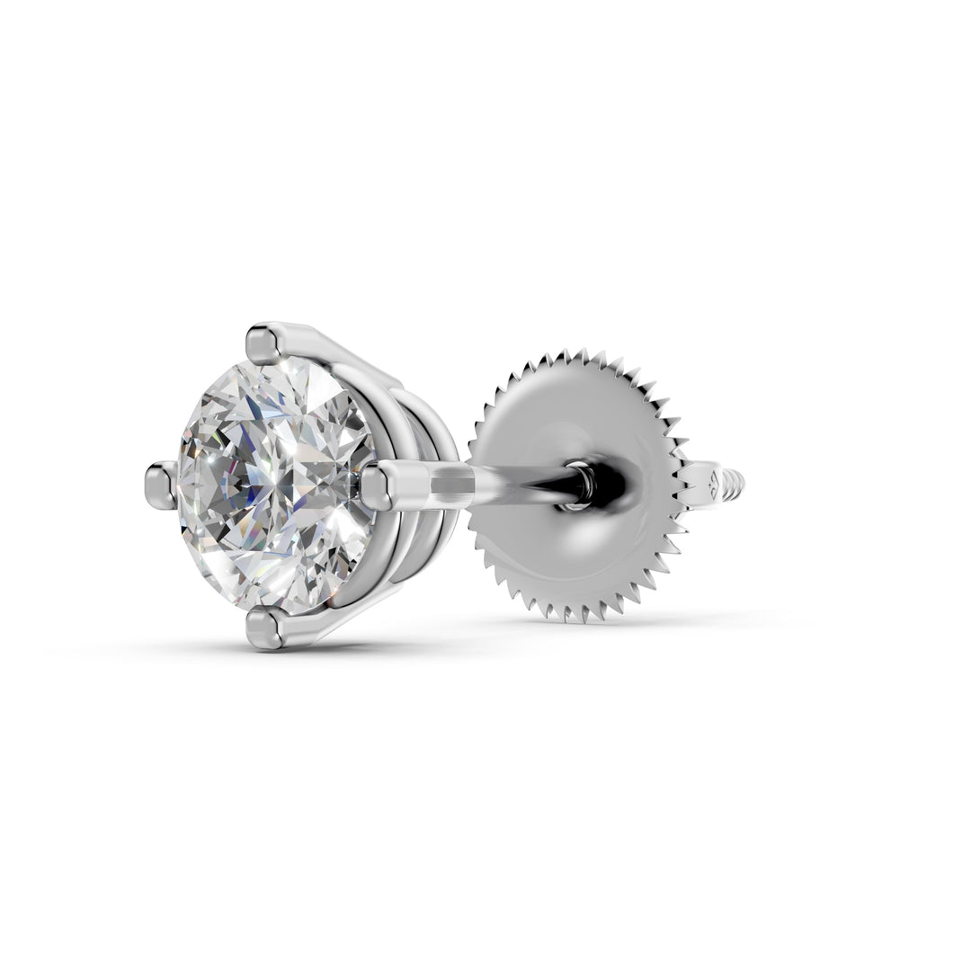 Haara Round Solitaire Diamond stud Earring