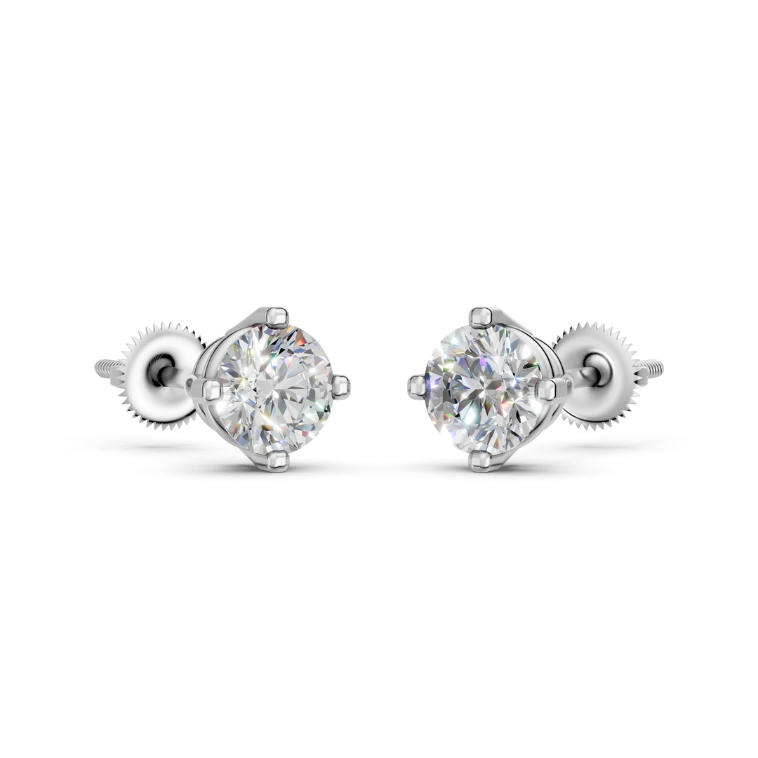 Haara Round Solitaire Diamond stud Earring