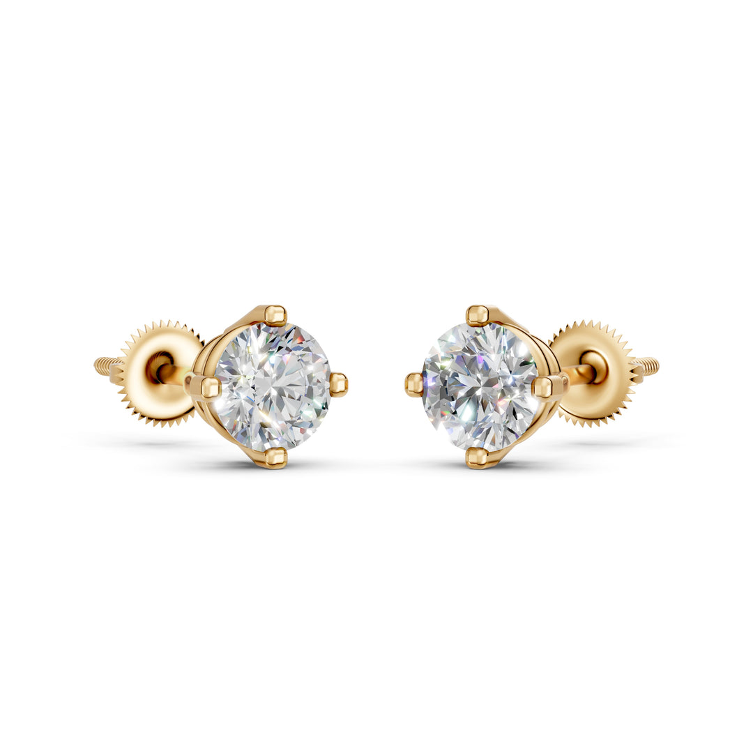 Haara Round Solitaire Diamond stud Earring