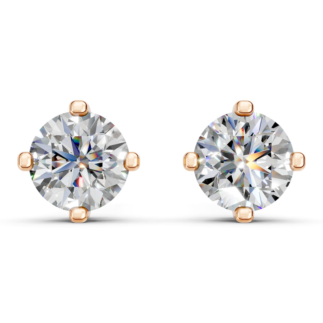 Griya Round Solitaire Diamond stud Earring