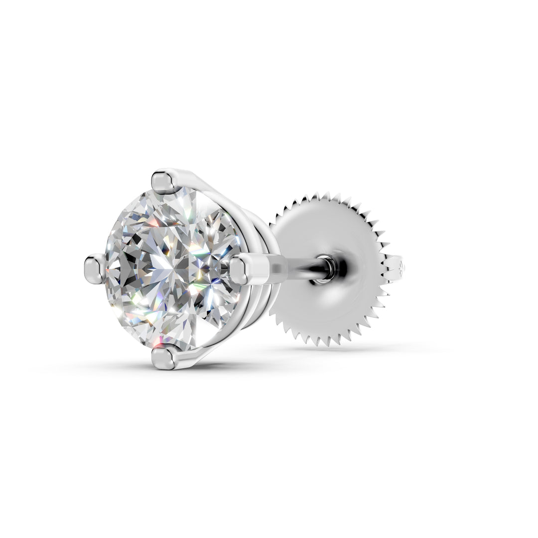 Griya Round Solitaire Diamond stud Earring