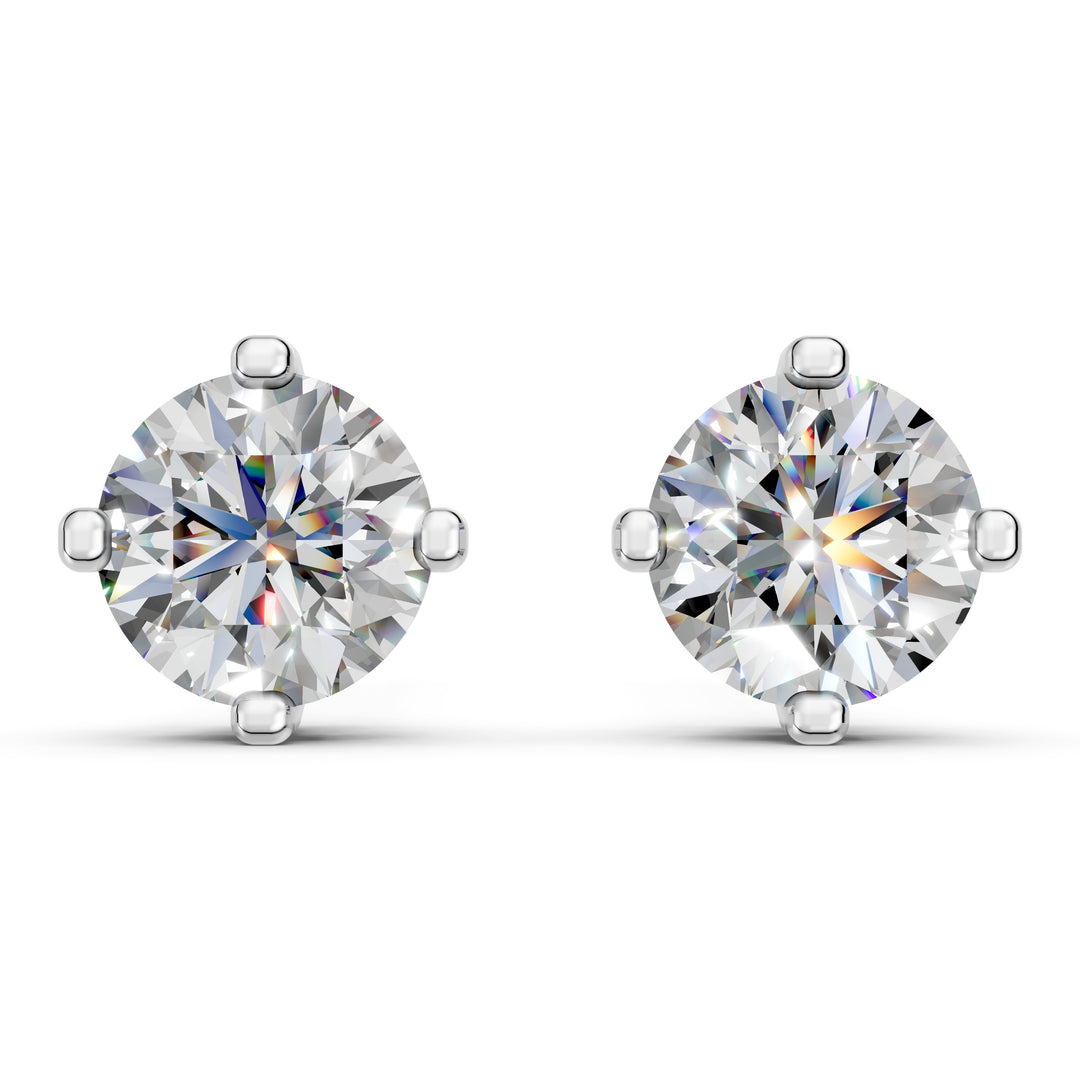 Griya Round Solitaire Diamond stud Earring