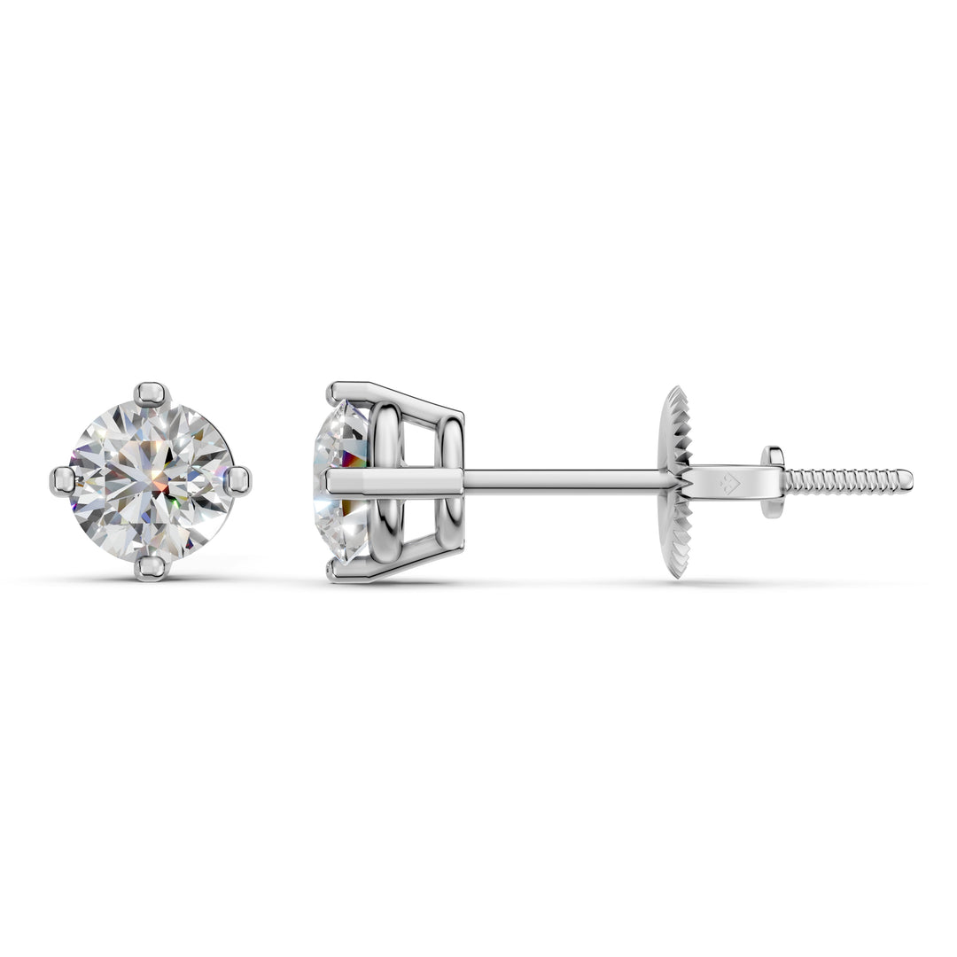 Griya Round Solitaire Diamond stud Earring