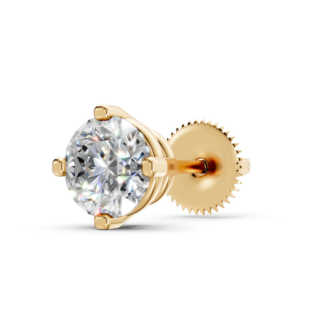 Griya Round Solitaire Diamond stud Earring