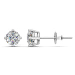 Load image into Gallery viewer, Gorza Round Solitaire Diamond stud Earring
