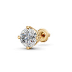 Load image into Gallery viewer, Gorza Round Solitaire Diamond stud Earring

