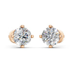 Load image into Gallery viewer, Glora Round Solitaire Diamond stud Earring
