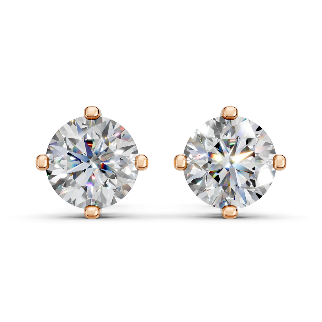 Glora Round Solitaire Diamond Diamond Earring