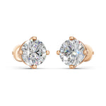 Load image into Gallery viewer, Glora Round Solitaire Diamond Diamond Earring
