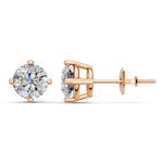 Load image into Gallery viewer, Glora Round Solitaire Diamond Diamond Earring
