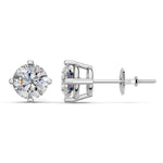Load image into Gallery viewer, Glora Round Solitaire Diamond Diamond Earring
