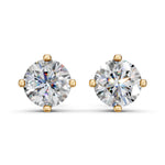 Load image into Gallery viewer, Glora Round Solitaire Diamond Diamond Earring

