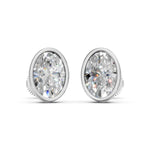 Load image into Gallery viewer, Forra Oval Solitaire Bezal stud Earring

