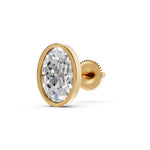 Load image into Gallery viewer, Forra Oval Solitaire Bezal stud Earring
