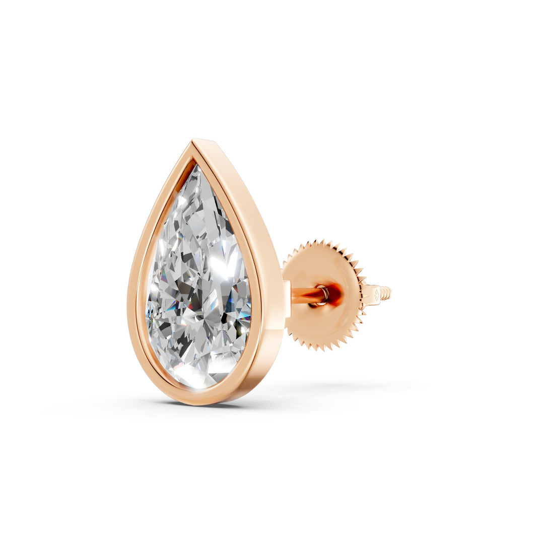 Manra Pear Solitaire Diamond Earring
