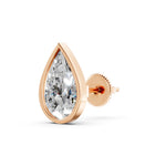 Load image into Gallery viewer, Manra Pear Solitaire Diamond Earring

