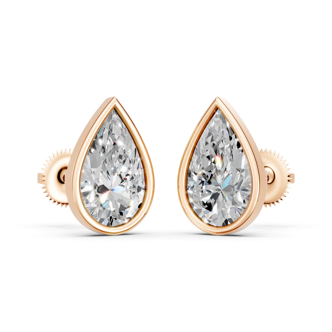 Manra Pear Solitaire Diamond Earring