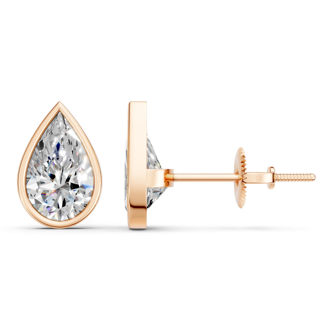 Manra Pear Solitaire Diamond Earring