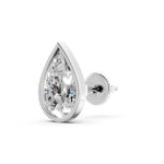 Load image into Gallery viewer, Manra Pear Solitaire Diamond Earring
