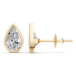 Load image into Gallery viewer, Manra Pear Solitaire Diamond Earring
