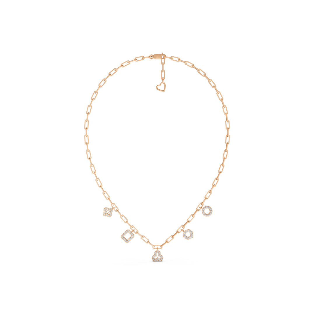 Caira Charm Diamond Geometric Necklace