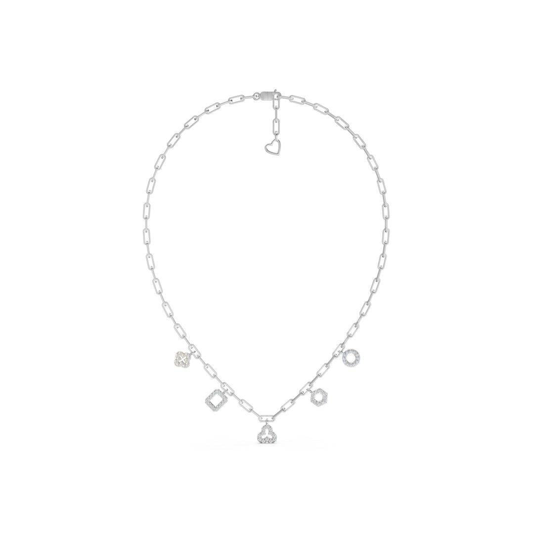 Caira Charm Diamond Geometric Necklace