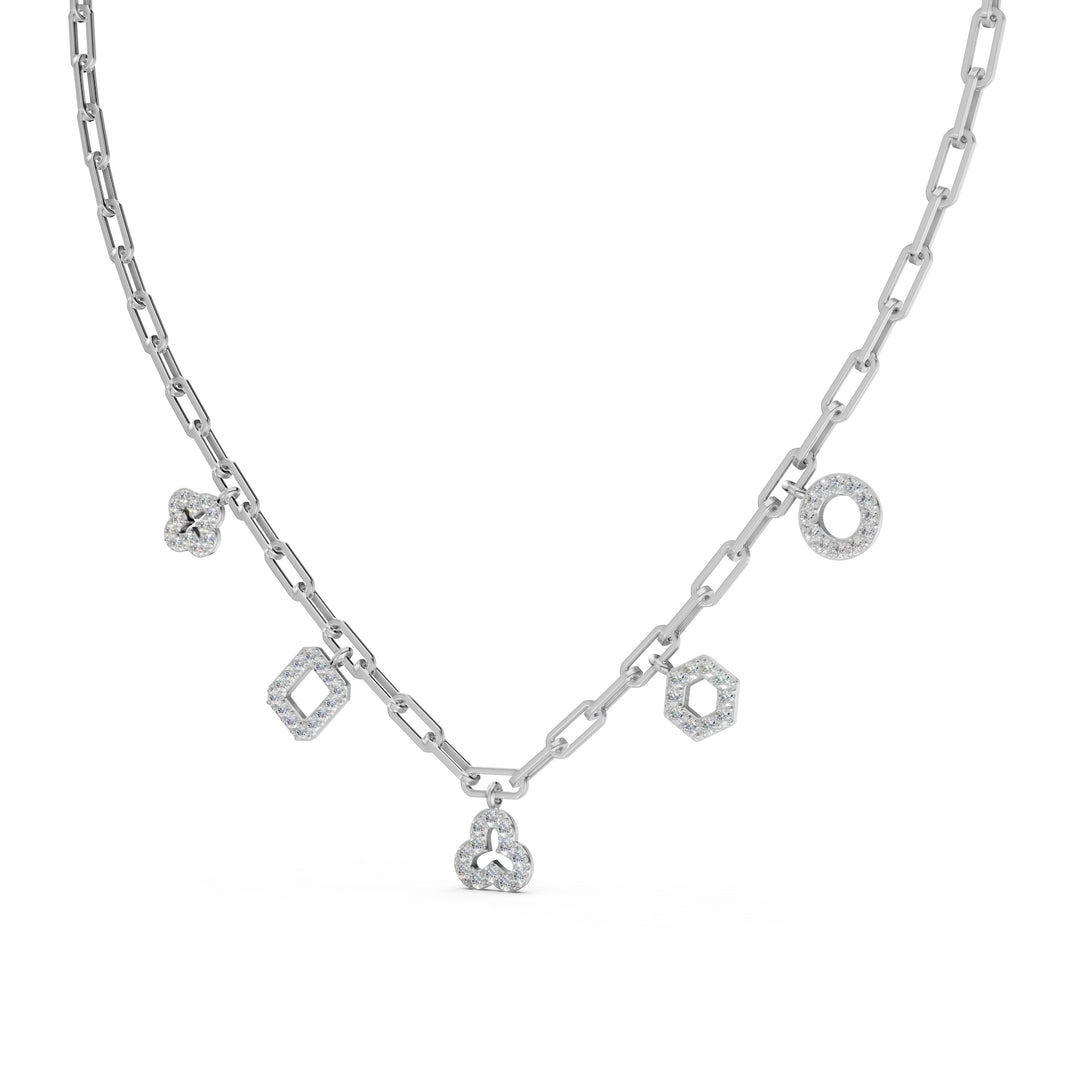 Caira Charm Diamond Geometric Necklace