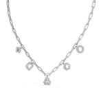 Load image into Gallery viewer, Caira Charm Diamond Geometric Necklace
