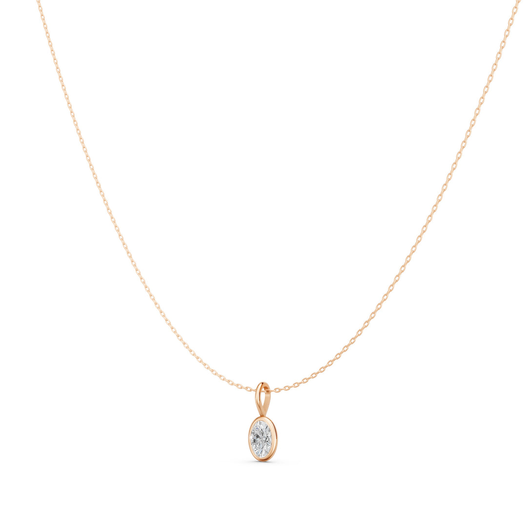 Gleam Oval Solitaire Ladies Pendant