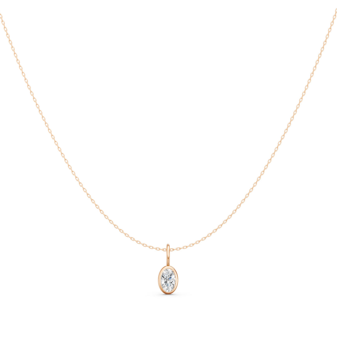 Gleam Oval Solitaire Ladies Pendant
