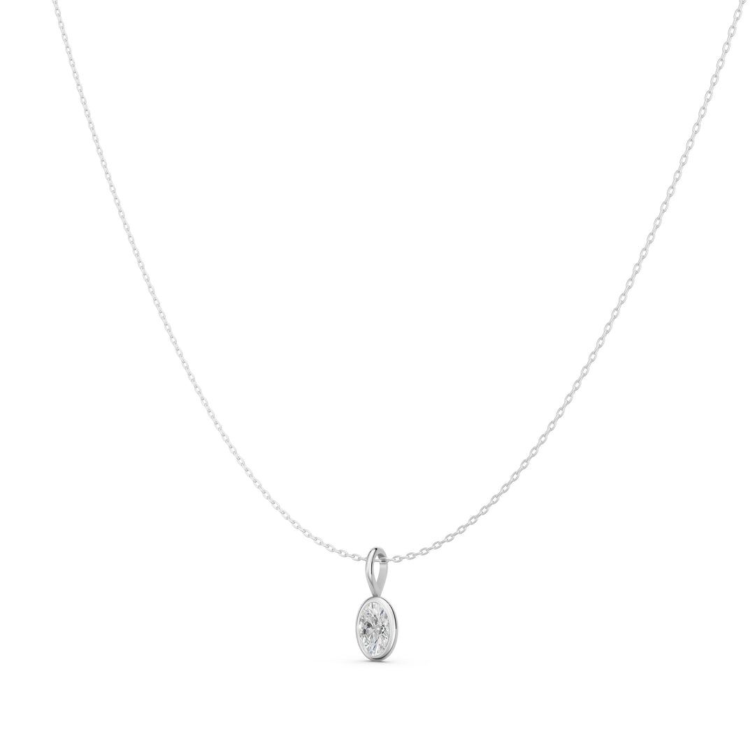 Gleam Oval Solitaire Ladies Pendant