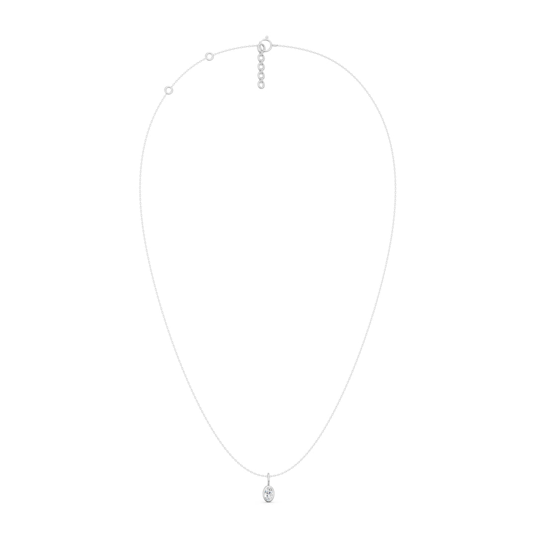 Gleam Oval Solitaire Ladies Pendant