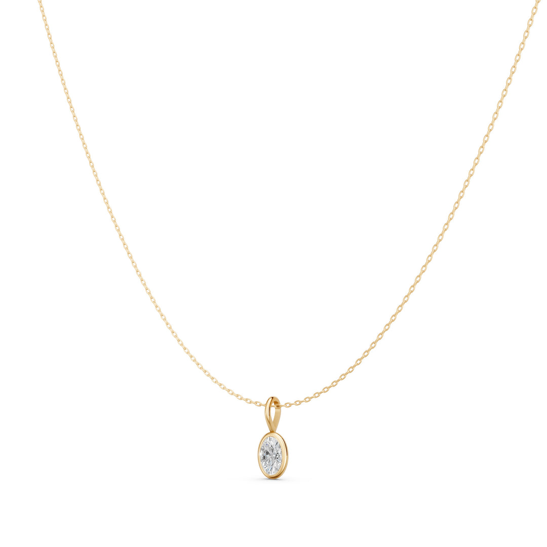 Gleam Oval Solitaire Ladies Pendant
