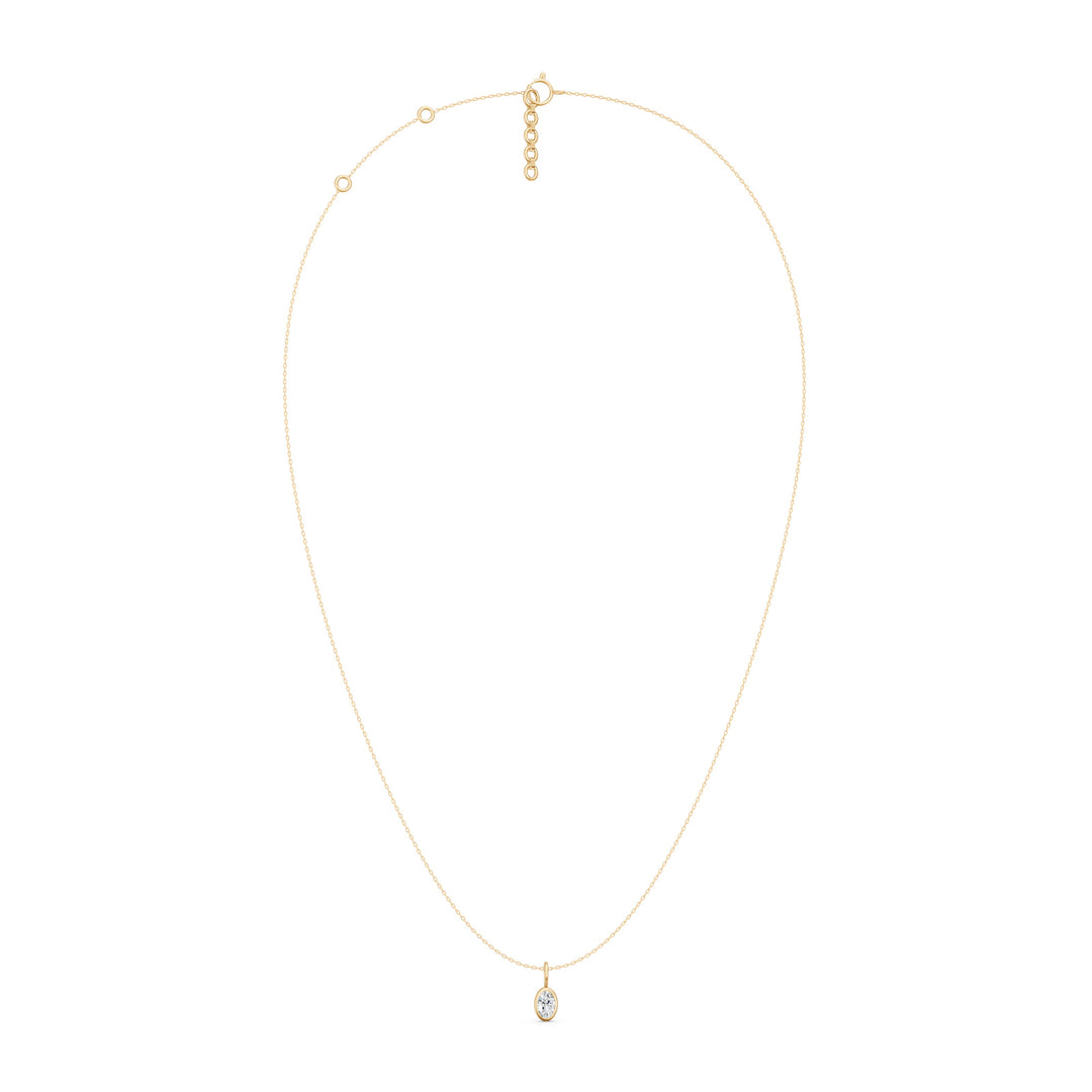 Gleam Oval Solitaire Ladies Pendant