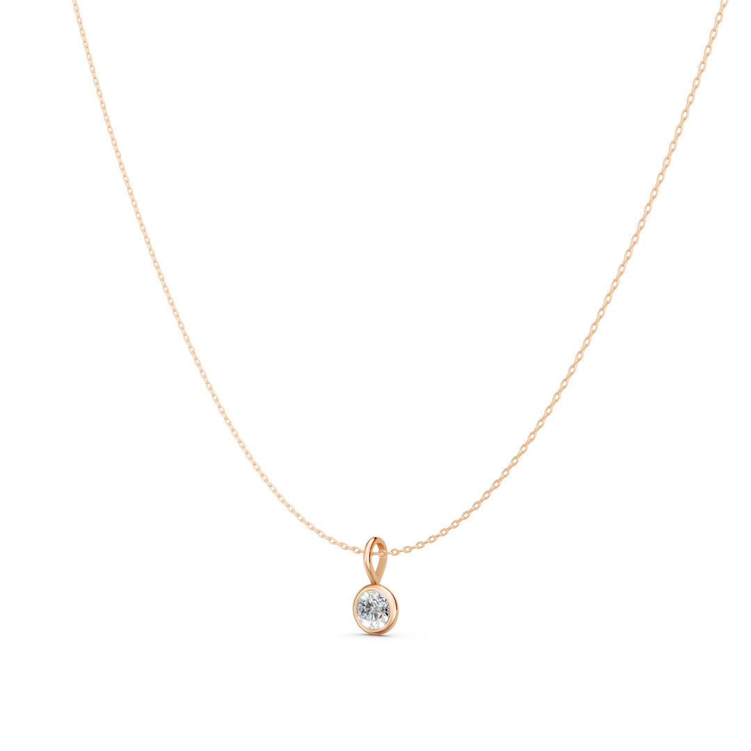 ShimmerRound Solitaire Ladies Pendant