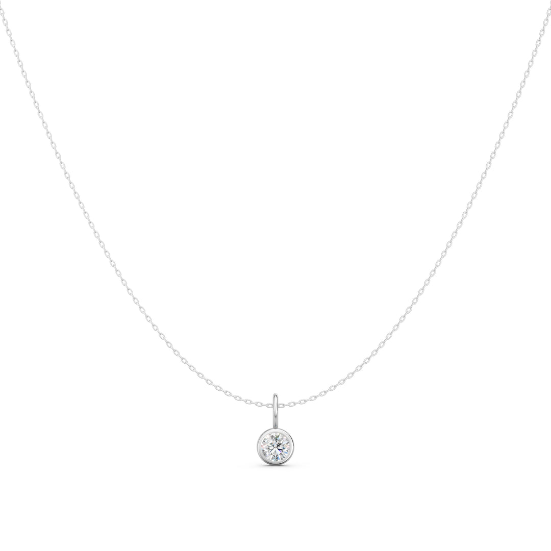 ShimmerRound Solitaire Ladies Pendant