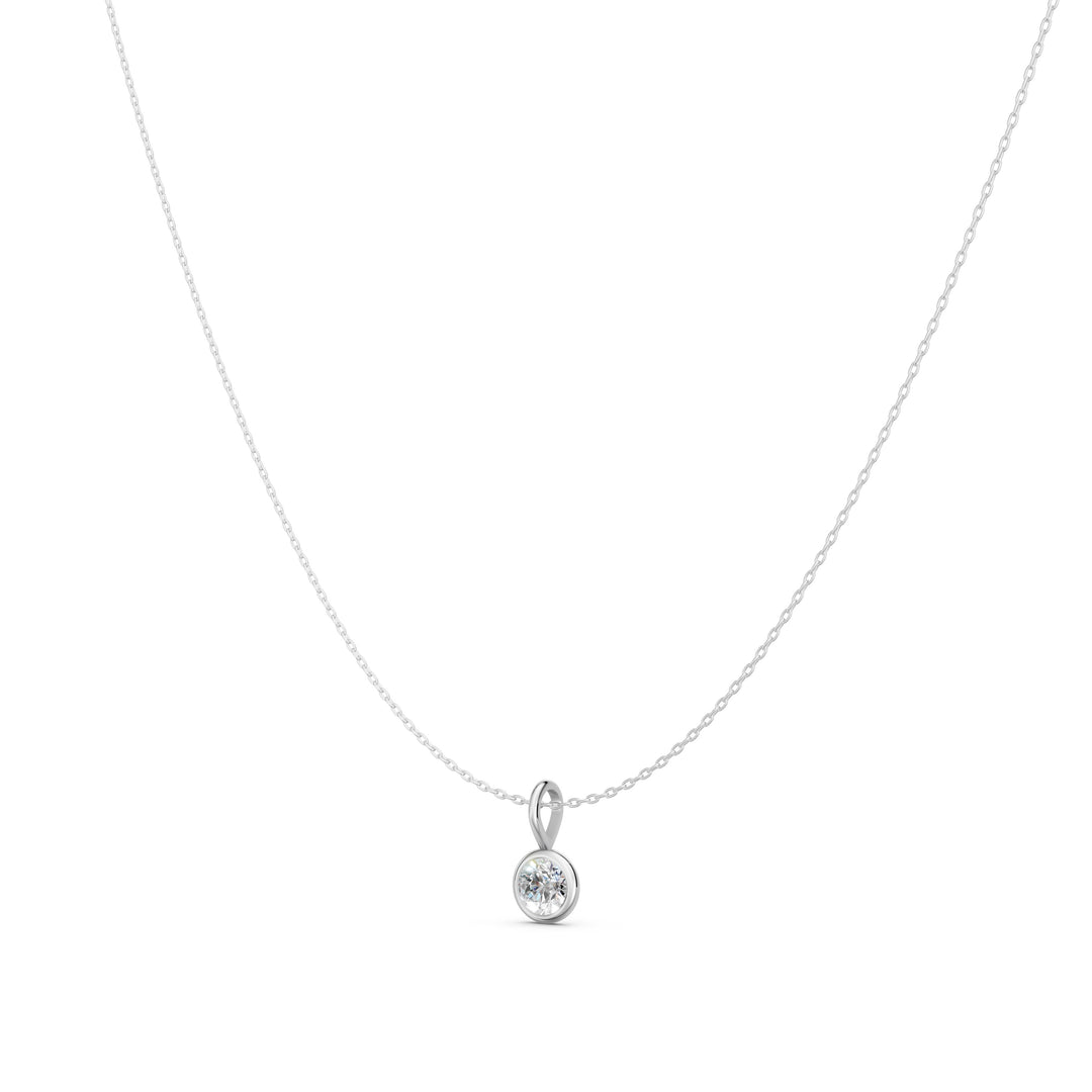 ShimmerRound Solitaire Ladies Pendant