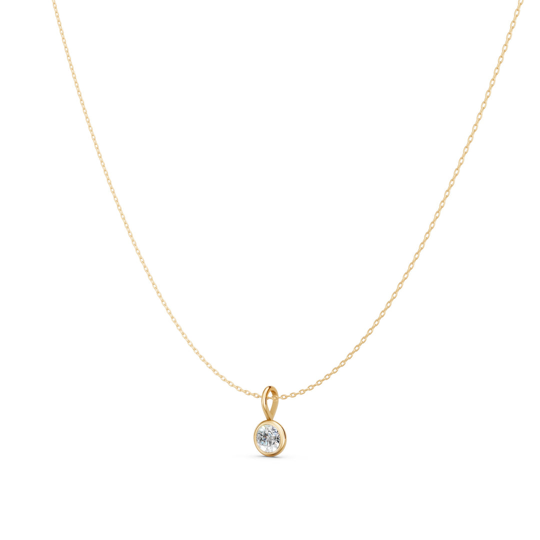 ShimmerRound Solitaire Ladies Pendant