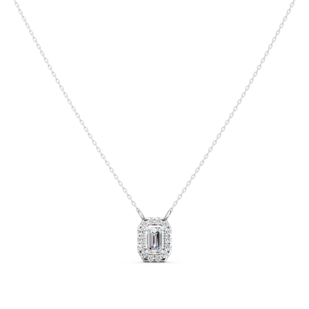 Glimmer Emerald Solitaire Ladies Pendant
