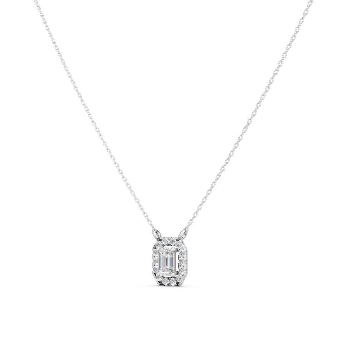 Glimmer Emerald Solitaire Ladies Pendant