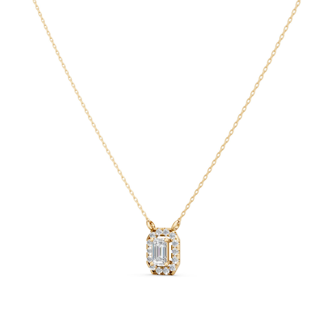 Glimmer Emerald Solitaire Ladies Pendant