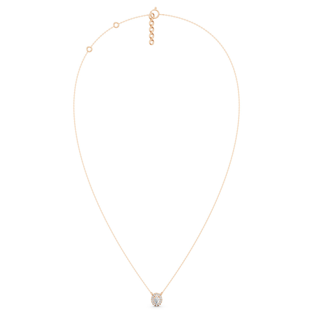 Twinkle Oval Solitaire Ladies Pendant
