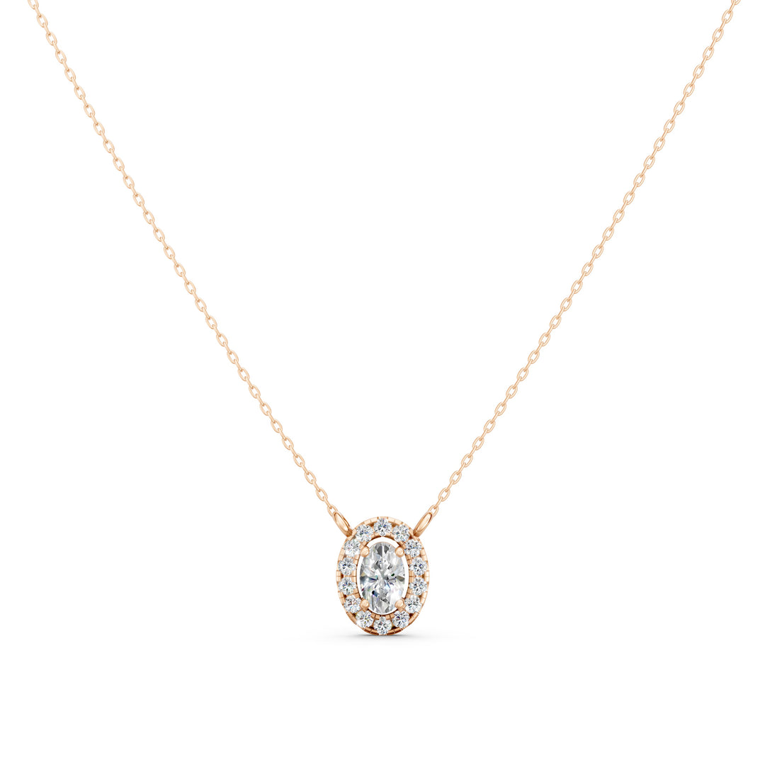 Twinkle Oval Solitaire Ladies Pendant