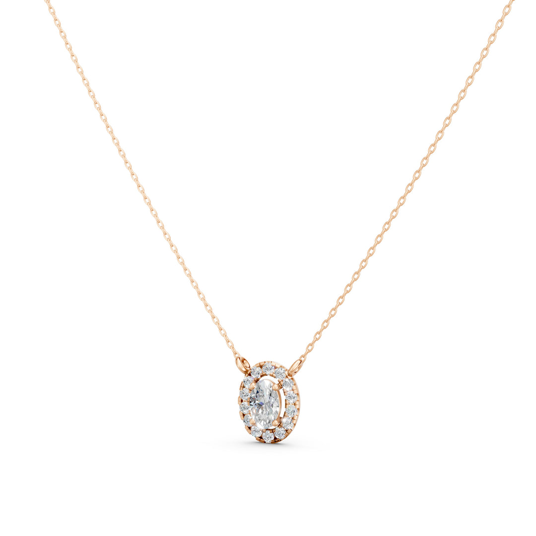 Twinkle Oval Solitaire Ladies Pendant