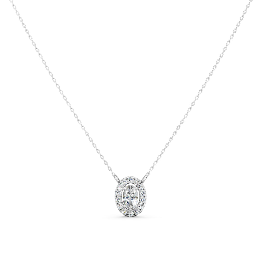 Twinkle Oval Solitaire Ladies Pendant