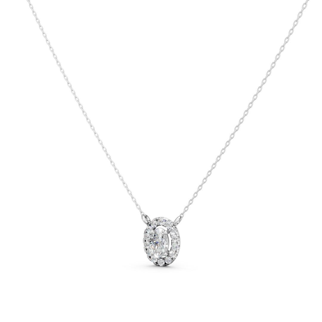 Twinkle Oval Solitaire Ladies Pendant