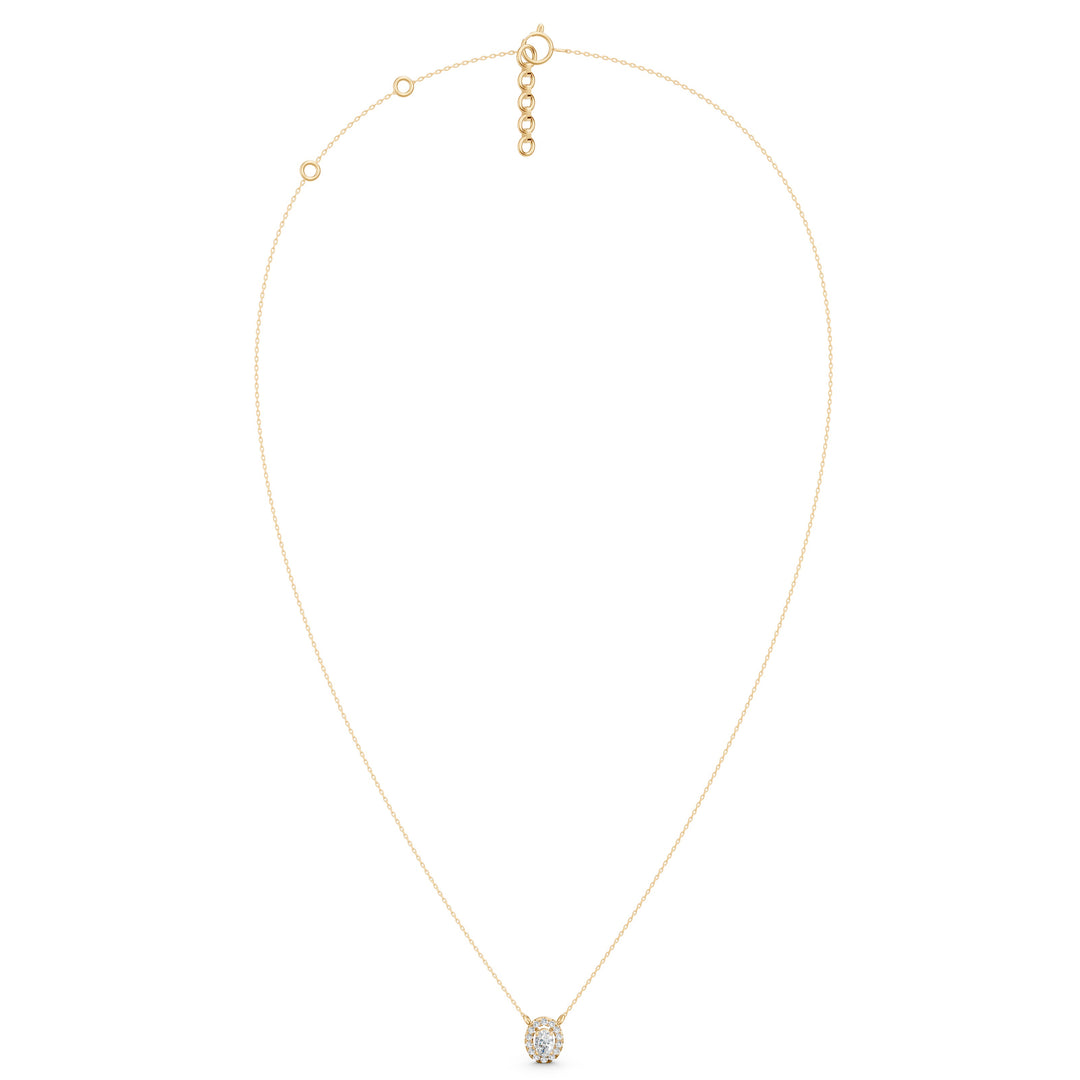 Twinkle Oval Solitaire Ladies Pendant